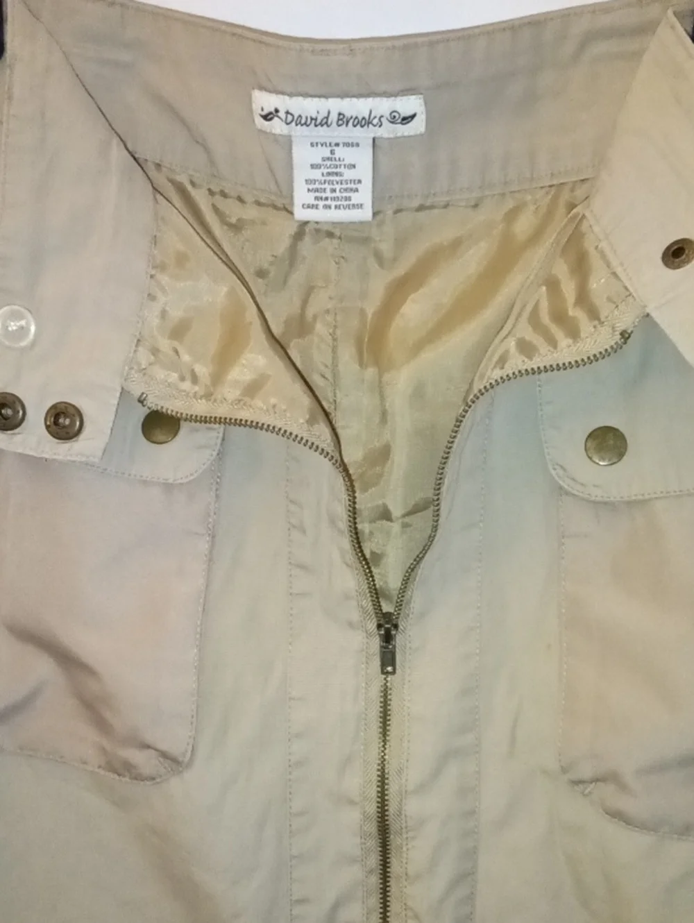 Khaki Utility Mini Skirt